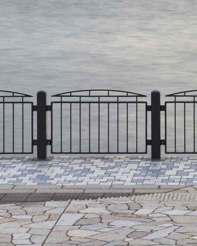 Black Metal Fence Installation